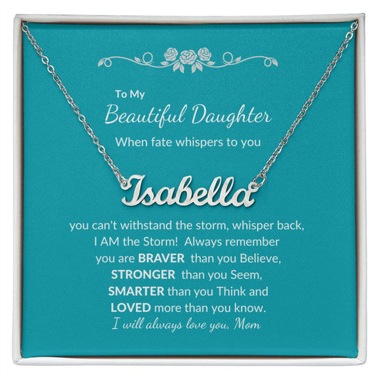 Beautiful Daughter | Custom Name Necklace | Birthday, Graduation, Easter